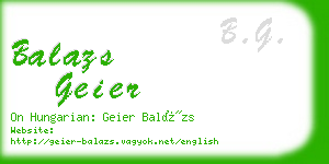 balazs geier business card